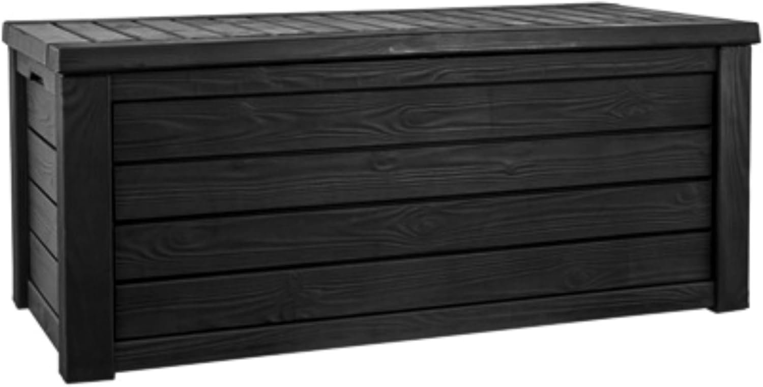Keter Westwood 150-Gallon Resin Outdoor Storage Box | Weather-Resistant Deck Bin for Patio Cushions, Garden Tools & Pool Accessories – Dark Grey - Image 8