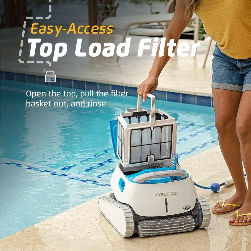 Dolphin Proteus DX5i Wi-Fi Robotic Pool Vacuum Cleaner Pools up to 50 FT – Waterline Scrubber Brush - Image 5