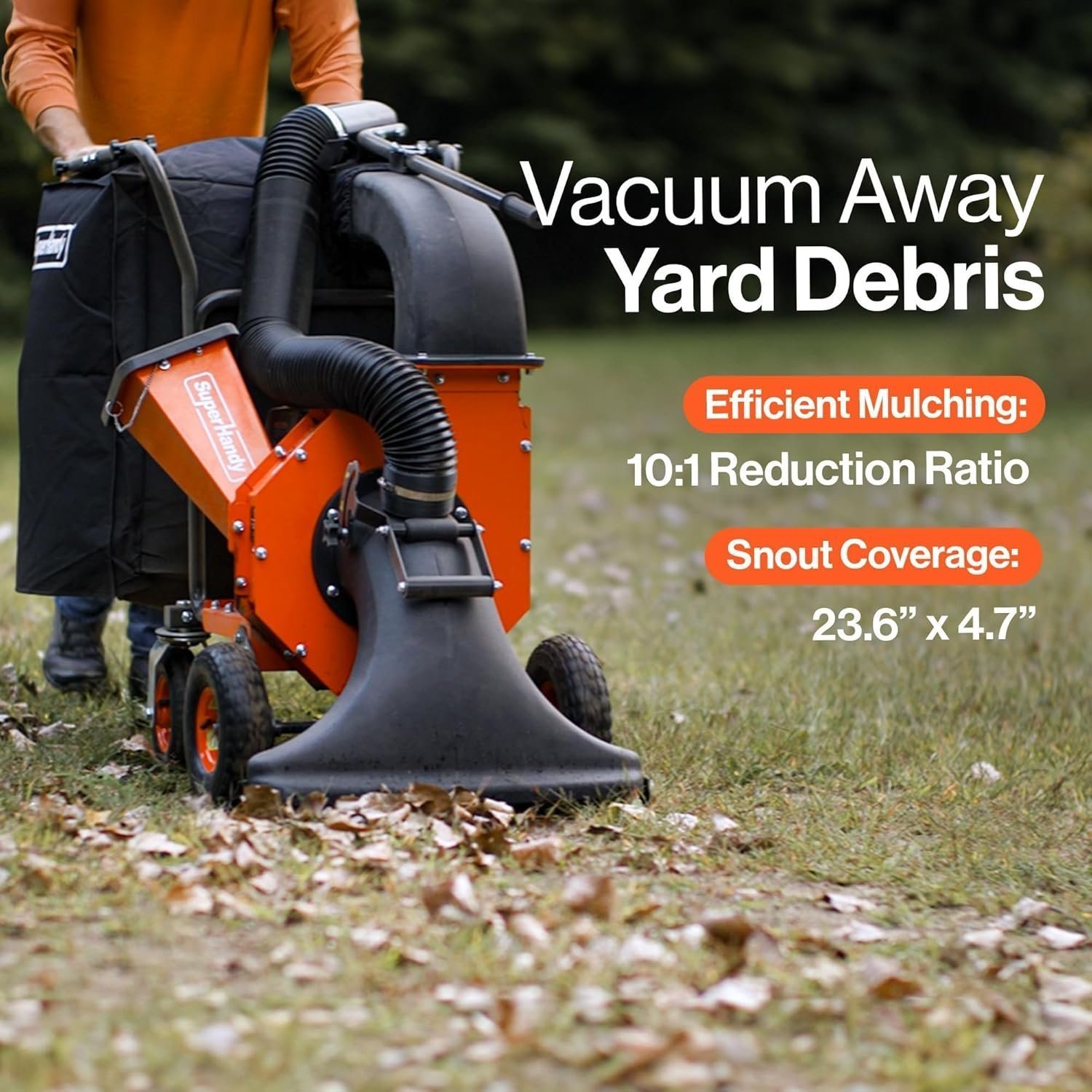SuperHandy 7HP Gas Leaf Vacuum & Wood Chipper, 10:1 Mulch, 6-Bushel Bag - Image 6