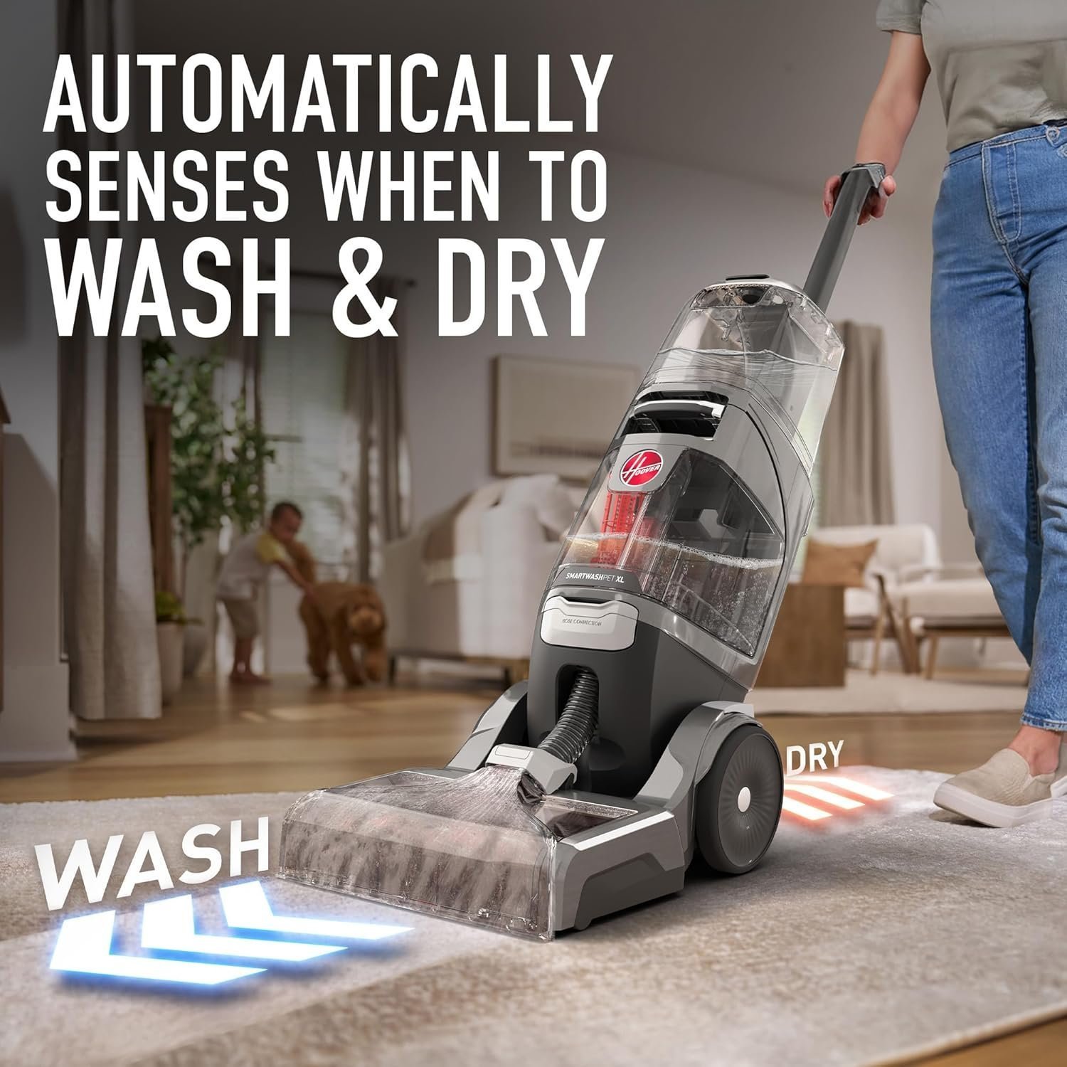 Hoover Smartwash Automatic Carpet Cleaner Machine, FH52000, Turquoise - Image 3