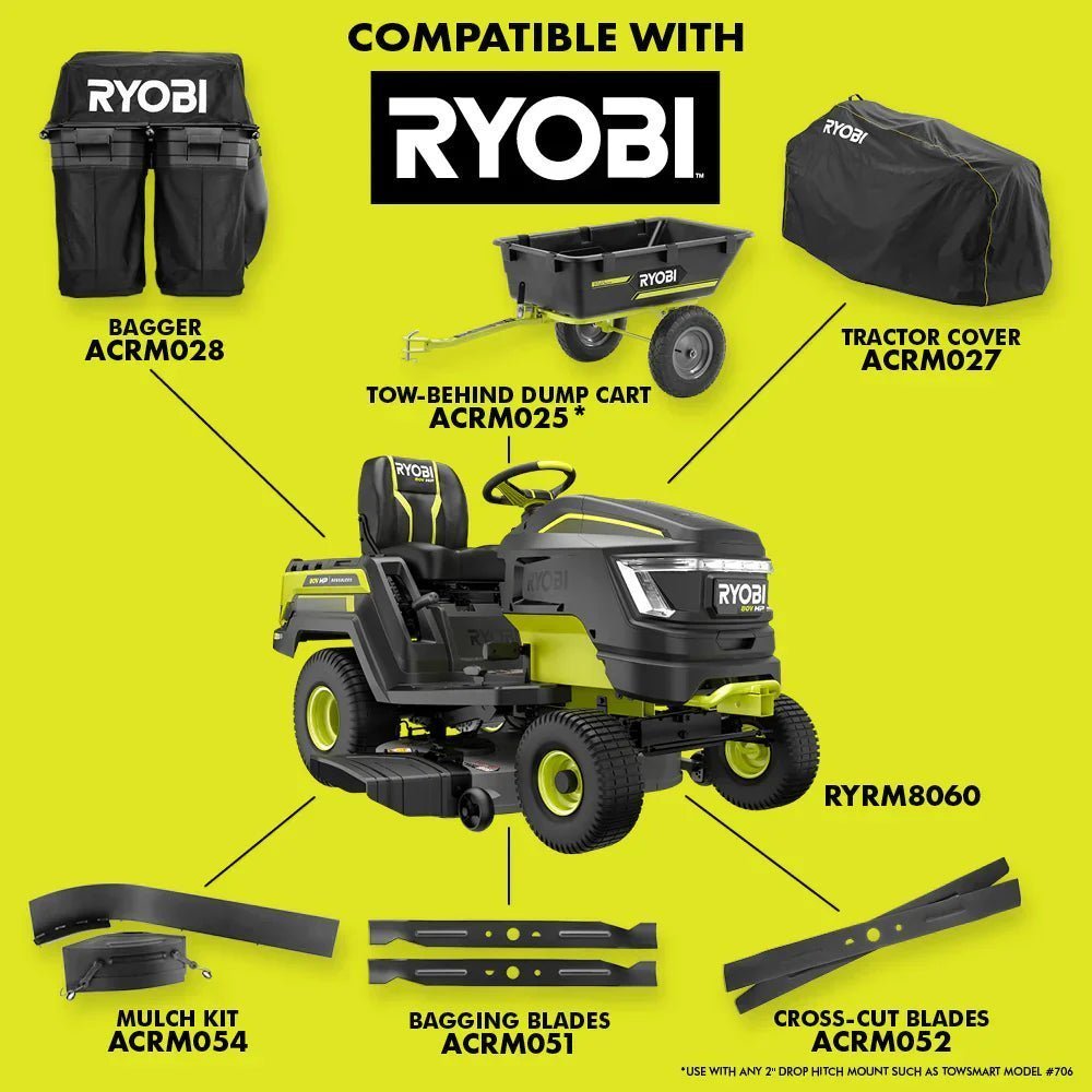 Brushless 80V Hp 46-Inch Cordless Lawn Tractor Battery Powered - Image 12