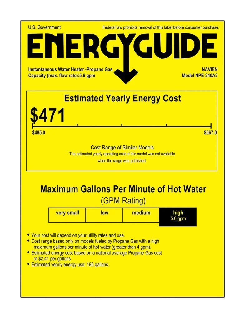Navien NPE-240A2 High efficiency Condensing Tankless Water Heater - Image 2